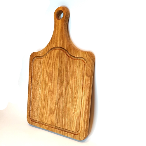 קרש חיתוך 24x40 ס''מ מעץ אלון עם ידית