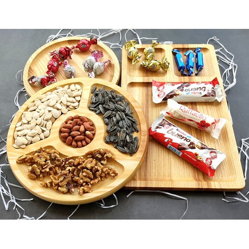 מארז כלי הגשה מיוחדים מעץ מלא