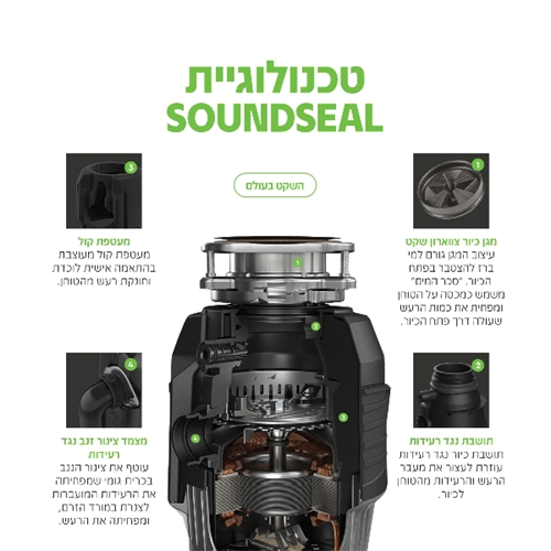 טוחן אשפה דגם InSinkErator SR750 אינסינקרטור
