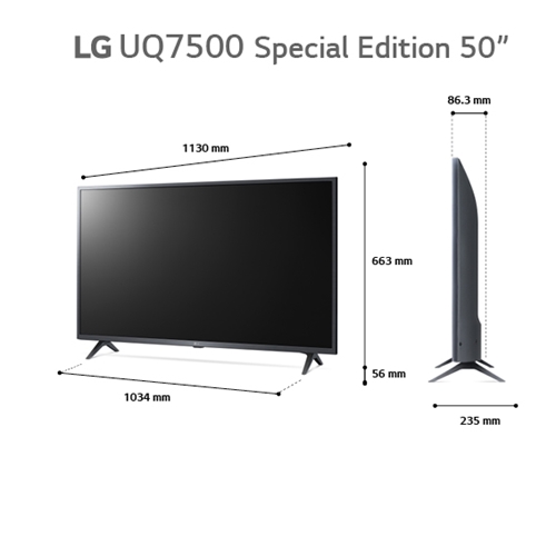 טלוויזיה בגודל 50 אינץ' 50UQ75006LG