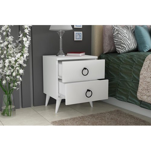 שידת לילה שתי מגירות ב 2 גוונים לבחירה TUDO DESIGN