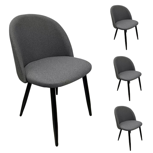 סט 4 כיסאות בריפוד בד לפינת אוכל טומי HOME DECOR