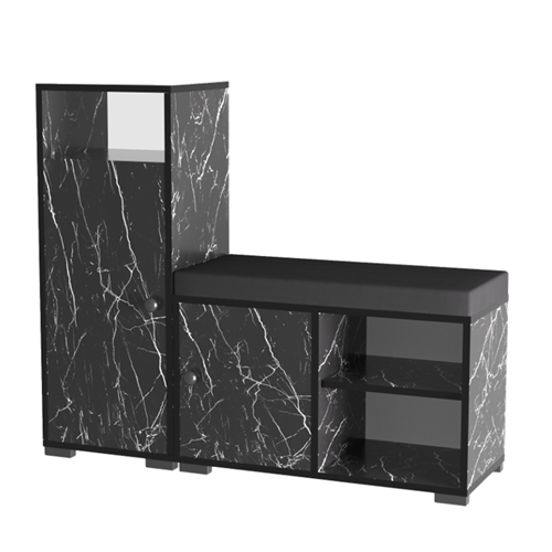 ארון נעליים דגם דנה משולב ספסל מרופד תואם דאבל