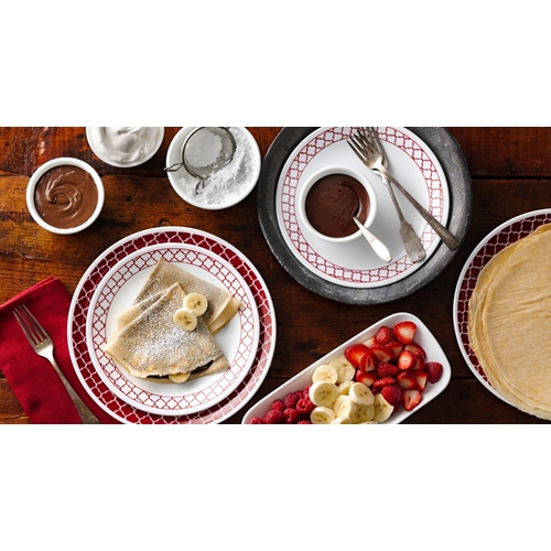 סט 25 חלקים ל 8 סועדים Crimson Trelis קורל