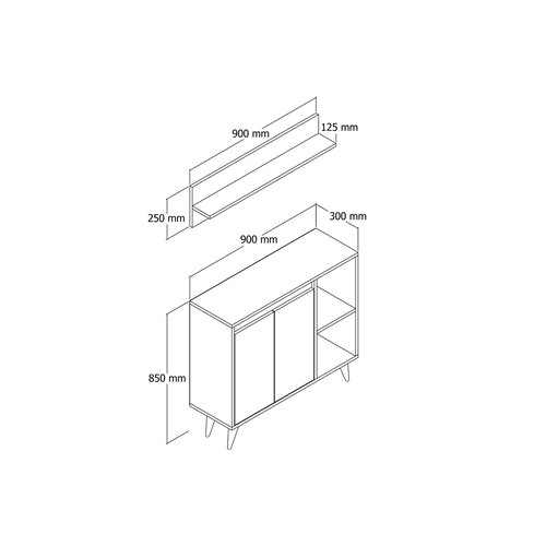 ארונית שידת כניסה דגם נדב מבית טודו דיזיין