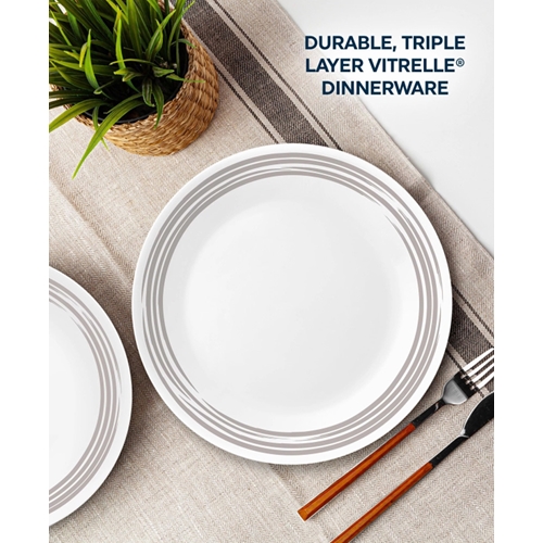 סט צלחות קורל 18 חלקים ל 6 סועדים Brushed Silver