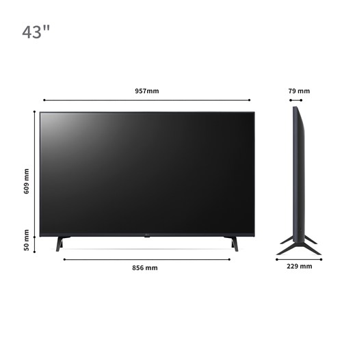 טלוויזיה חכמה 43 אינץ' 4K LG UHD דגם  43UR73006LA