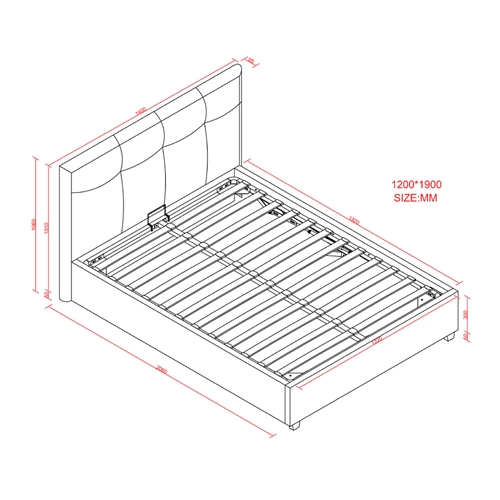 מיטה רחבה לנוער 120x190 דגם ענבל HOME DECOR