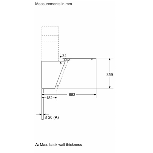 קולט אדים ארובה 80 ס"מ זוויתי דגם BOSCH DWK85DK60