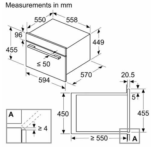 תנור משולב מיקרוגל 44 ליטר CMA585GB1 בוש BOSCH