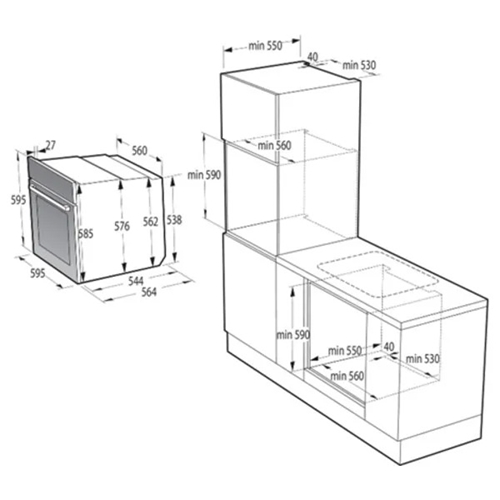 תנור בנוי פירוליטי Gorenje BPSA6747A08X נירוסטה