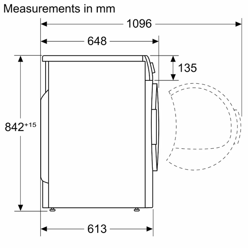 מייבש כביסה קונדנסור 9 ק"ג דגם WQG2328IL בוש BOSCH