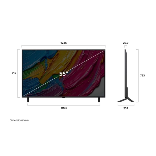טלוויזיה "55 webOS QNED 4K דגם LG 55QNED80A6A