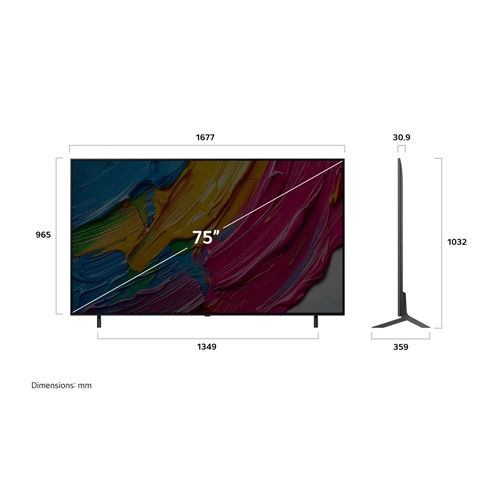 טלוויזיה "75 webOS QNED 4K דגם LG 75QNED80A6A