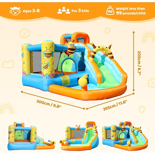 מתנפח דגם NT-063120 עם בריכה מגלשה ומקפצה