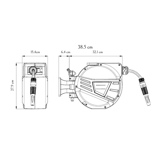 גלגלת צינור השקיה אוטומטית 10 מטר Garden Top