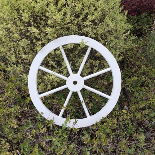 זוג גלגלי נוי מעץ קוטר 60 ס"מ לעיצוב הגינה