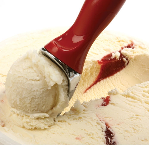 כף גלידה מקצועית המונעת הדבקות הגלידה לכף