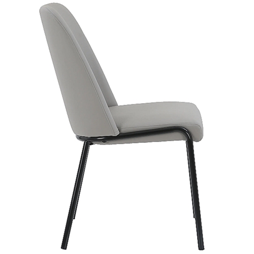 זוג כיסאות ריפוד דמוי עור אפור דגם גלעד HOME DECOR