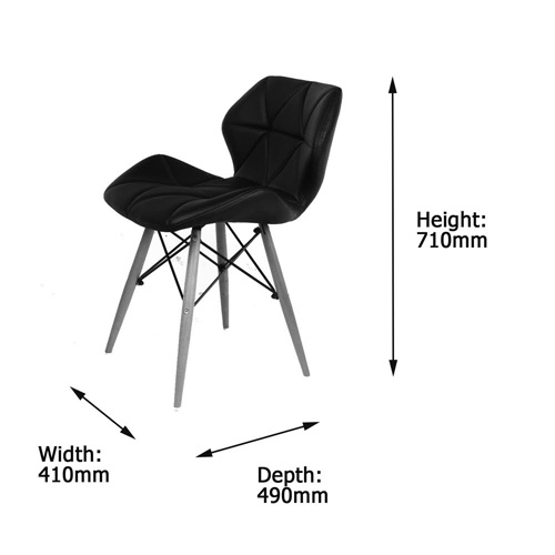 זוג כיסאות מעוצבים בסגנון "איימס" מודרני