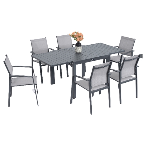 שולחן פירנצה נפתח ל 1.80 מטר + 4 כיסאות ארז