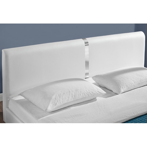 מיטה זוגית מרופדת בעיצוב מעוגל דגם גל