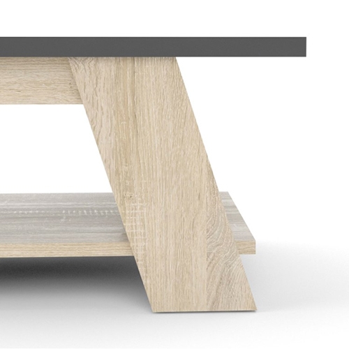 שולחן סלון עם מדף תחתון בעיצוב מודרני