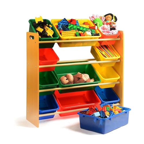 ארגונית צעצועים לילדים 4 קומות קופסאות פלסטיק