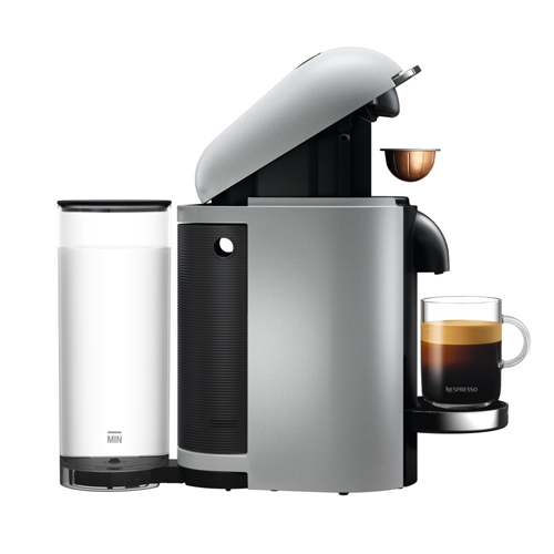 מכונת קפה NESPRESSO VertuoPlus כסוף כולל מקציף חלב