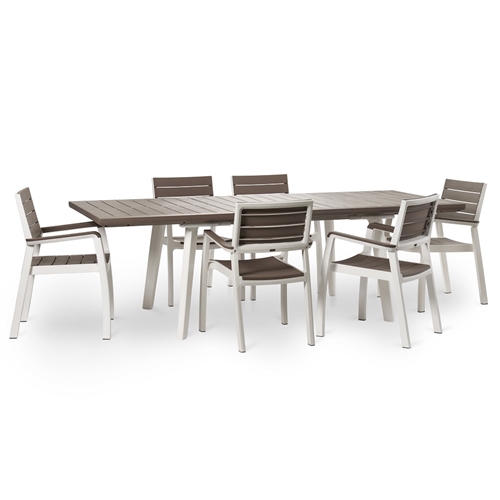 סט שולחן מתארך ו-8 כיסאות עם מסעדי יד KETER