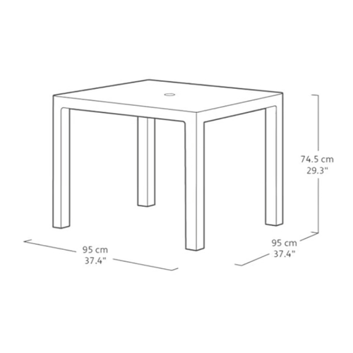 פינת אוכל כוללת 4 כיסאות נירוונה בגוון לבן KETER
