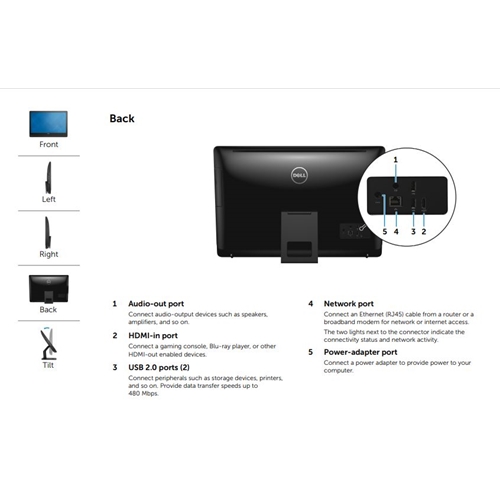 מחשב נייח Dell 7440 ALL IN ONE  I5 GEN 6 מחודש