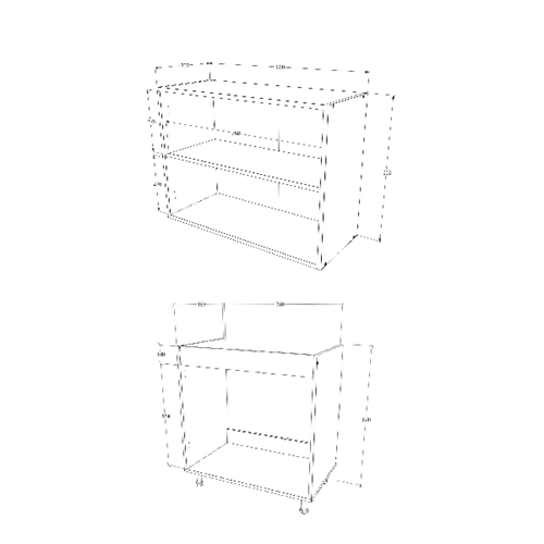 ארונות מטבח ברוחב 80 ס"מ עליון ותחתון מליבו לבן