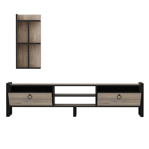 מזנון מעוצב 184 ס"מ עם מעמד מדפים Tudo Design Sena