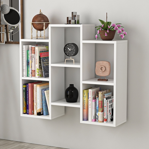 כוורת ספריה מעוצבת 6 תאים Tudo Design FLEET WHITE