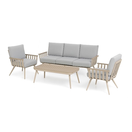 מערכת ישיבה אלומיניום דגם סהר PLAYA