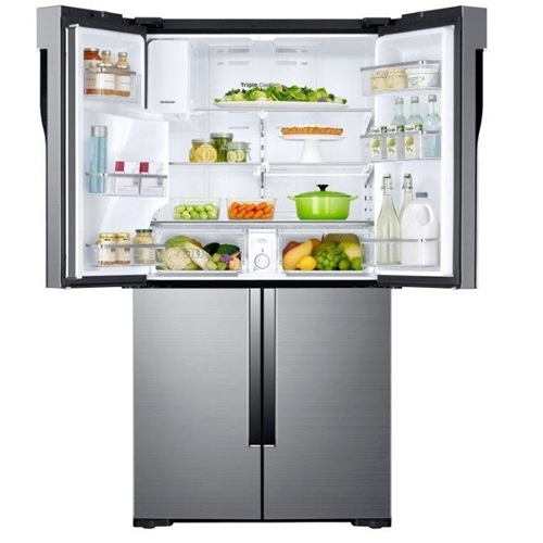 מקרר 4 דלתות עם קיוסק 857 ל' SAMSUNG RF80K9070SR