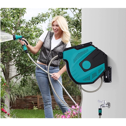 גלגלת השקיה סופר איכותית 20 מ' + 2 מ' תוצרת KRAUSS