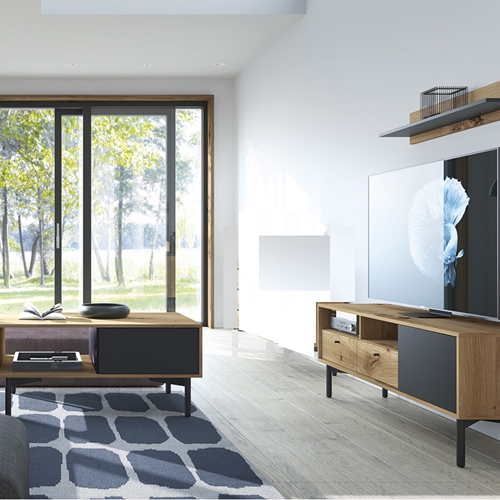 סט מזנון ושולחן מעוצבים בגימור מודרני תוצרת אירופה