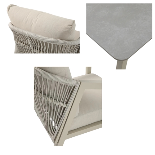 מערכת ישיבה גי'רונה בגוון מוקה מבית Australia Gard