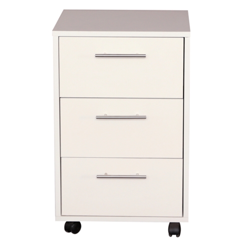 שידה 3 מגירות דגם 21632 עם ידיות בצבע לבן
