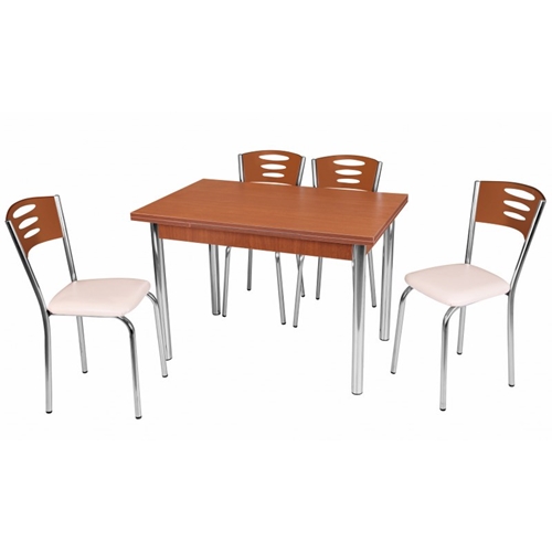 פינת אוכל שולחן נפתח כולל 4 כסאות דגם שרון