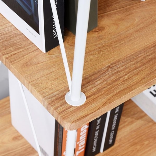 ספריה מעוצבת חמישה מדפים סורנטו לבן 5 HOMAX