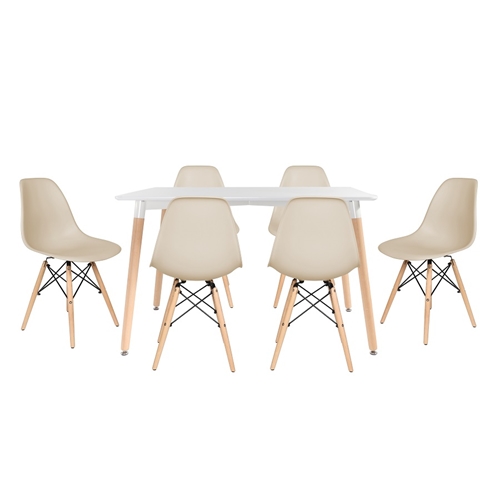 סט שולחן דגם לרנקה + 4 כיסאות בארי מבית MYDESIGN