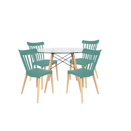 סט שולחן דה וינצ'י + 4 כיסאות פררה מבית MYDESIGN