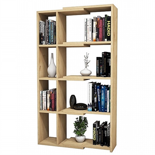 כוננית ספריית מדפים מתכווננת אלגנטית 8 תאים