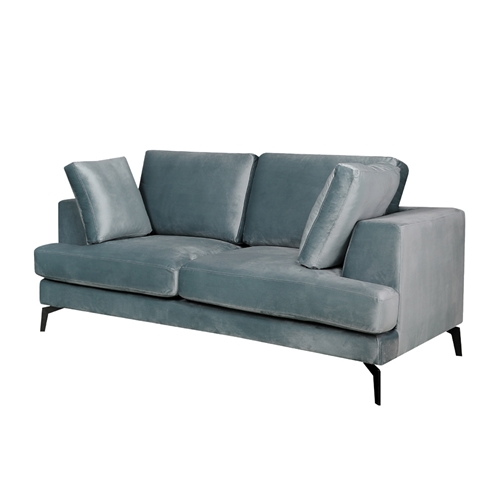 ספה דו מושבית מרופדת בד קטיפתי HOME DECOR