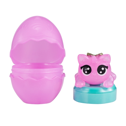 בובת חד קרן ריינבוקורן בינוני בביצת קרן סגולה