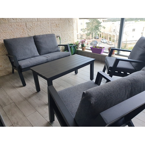 סלון אלומיניום זוגי דגם BIZA למרפסת H.KLEIN