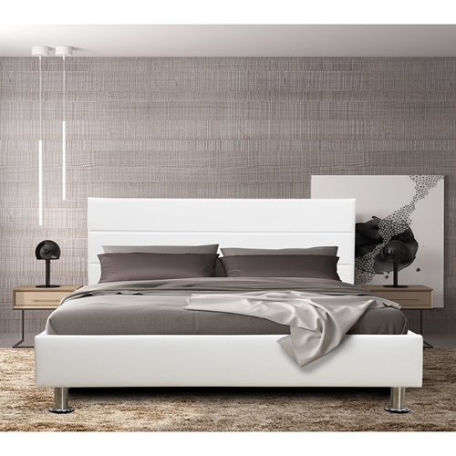 מיטה זוגית 140x190 דגם פיזה מעוצבת בריפוד דמוי עור